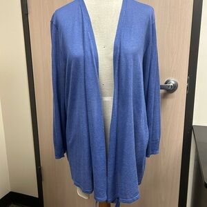 Chico's Blue Open Front Cardigan